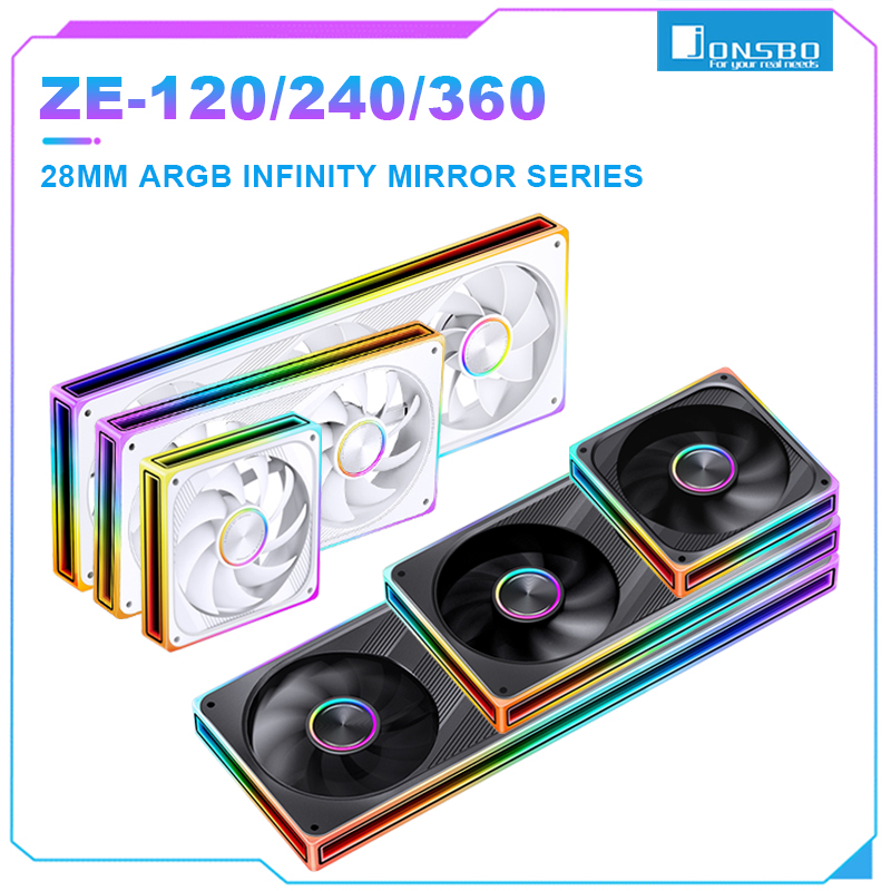 Pc Gaming Jonsbo - JONSBO ZE-120/240/360 PC 케이스 팬 ARGB