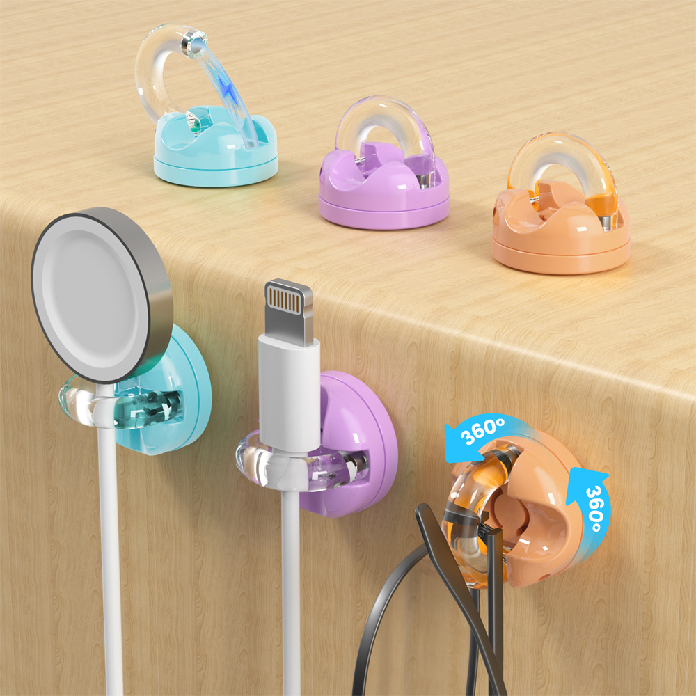 Desk Cable Organizer - 6팩 자석식 데이터 케이블 정리대 데스크탑
