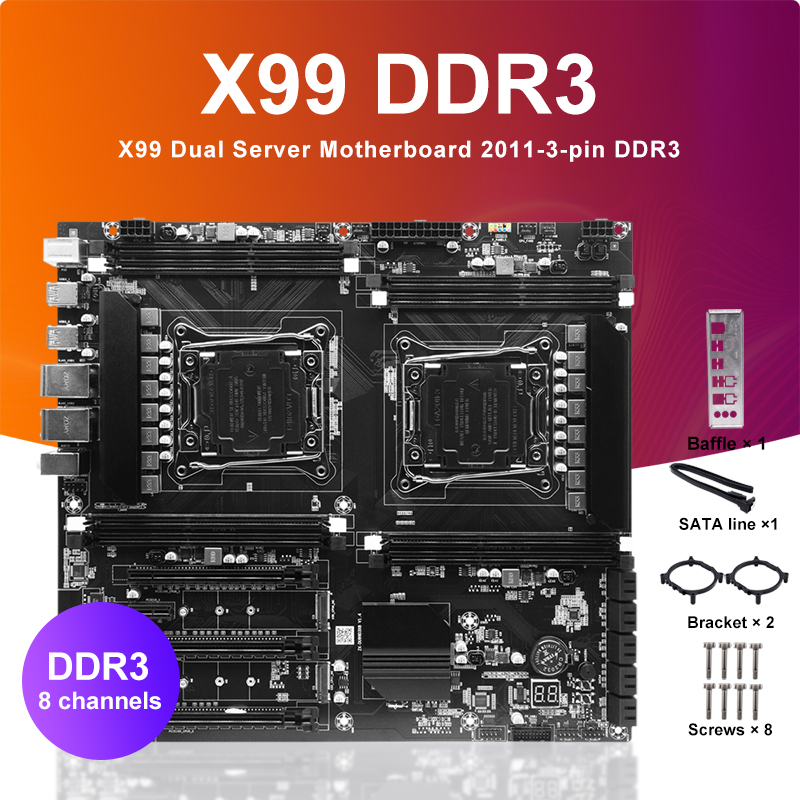 Pc Gaming Second - X99 듀얼 소켓 Cpu 마더보드 Lga2011-3
