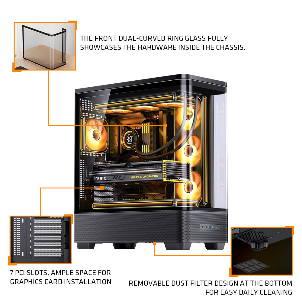 존스보 TK-5 화이트/블랙 ATX PC 케이스 하이퍼 - Pc Gaming Jonsbo 리뷰 및 가격
