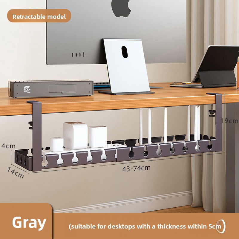 책상 아래에 설치하는 접이식 무타공 클램프형 케이블 트 - Desk Cable Organizer 리뷰 및 가격