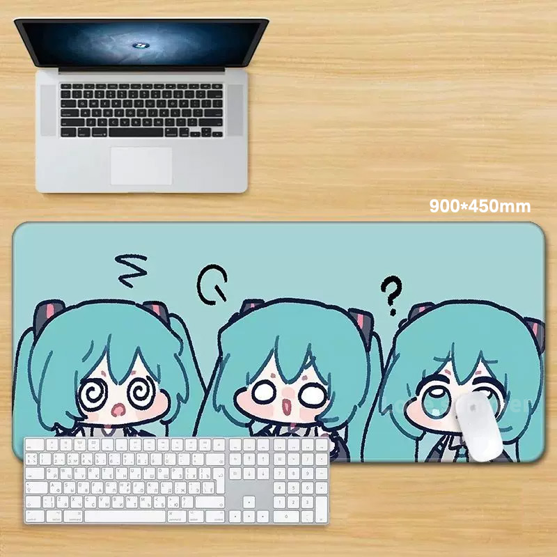 애니메이션 마우스 패드 게이머 키보드 패드 데스크 H- - Pc Gaming Hatsune Miku 리뷰 및 가격