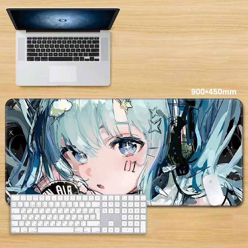 애니메이션 마우스 패드 게이머 키보드 패드 데스크 H- - Pc Gaming Hatsune Miku 리뷰 및 가격