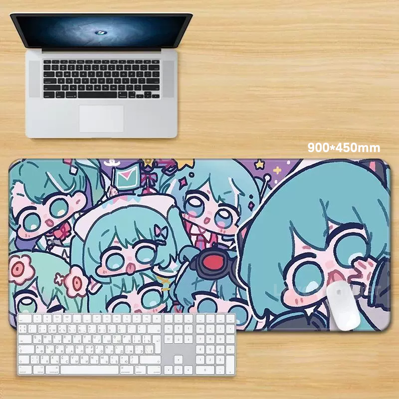 애니메이션 마우스 패드 게이머 키보드 패드 데스크 H- - Pc Gaming Hatsune Miku 리뷰 및 가격