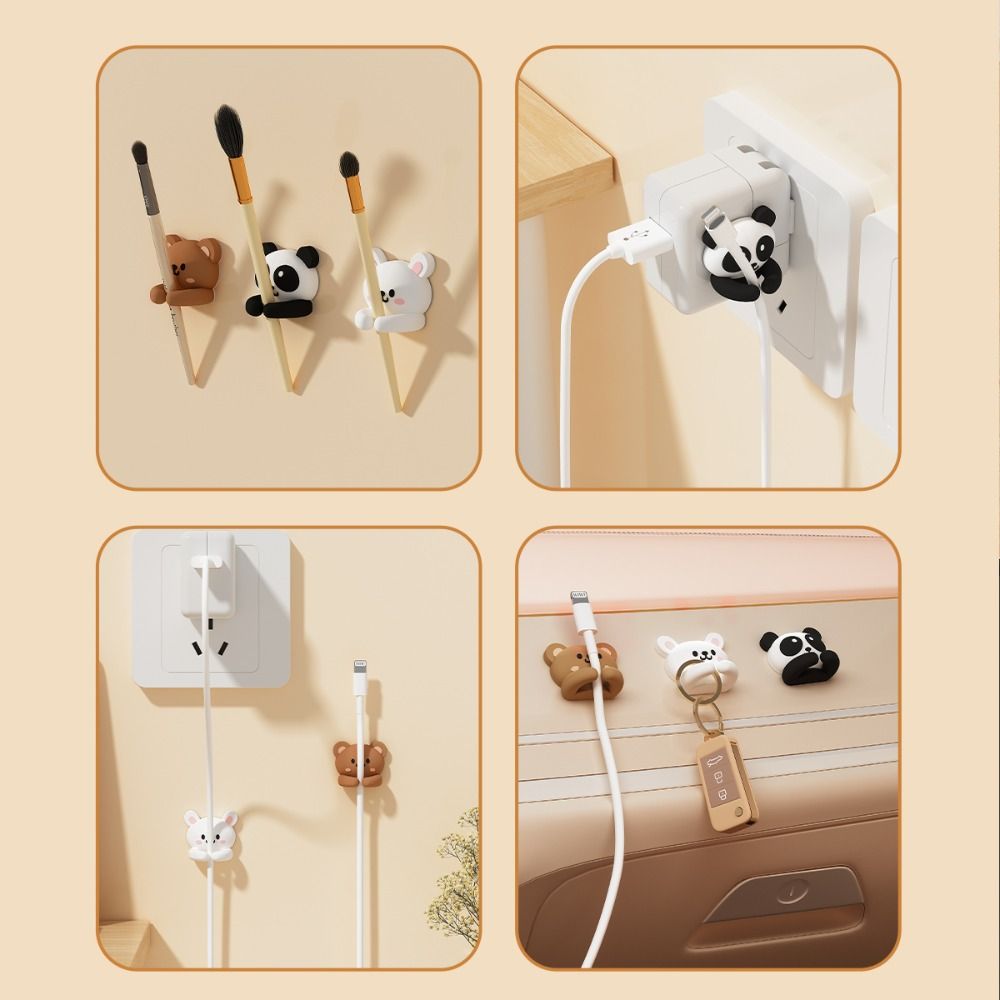 강력한 접착력의 셀프 접착 케이블 클립 귀여운 동물 디 - Desk Cable Organizer 리뷰 및 가격
