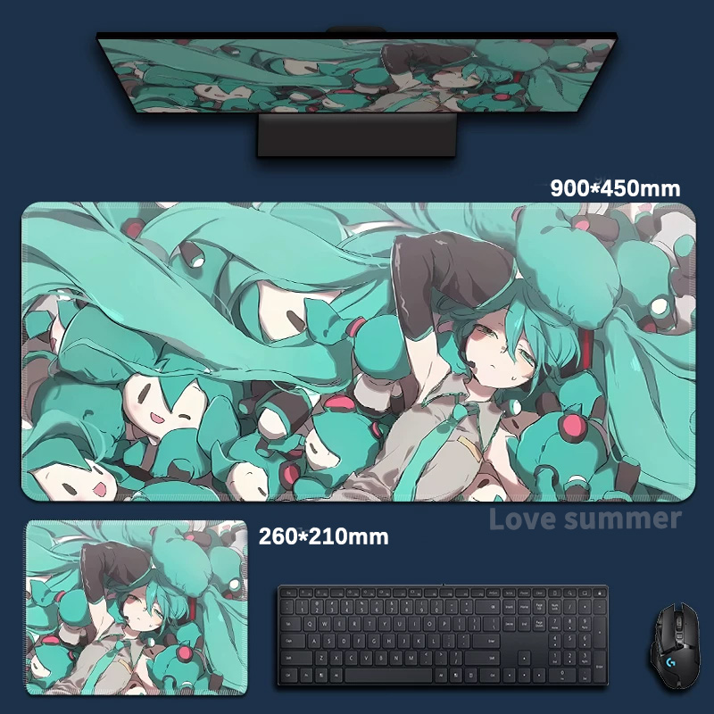 애니메이션 미쿠 대형 게이밍 마우스 패드 PU 가죽 확 - Pc Gaming Hatsune Miku 리뷰 및 가격