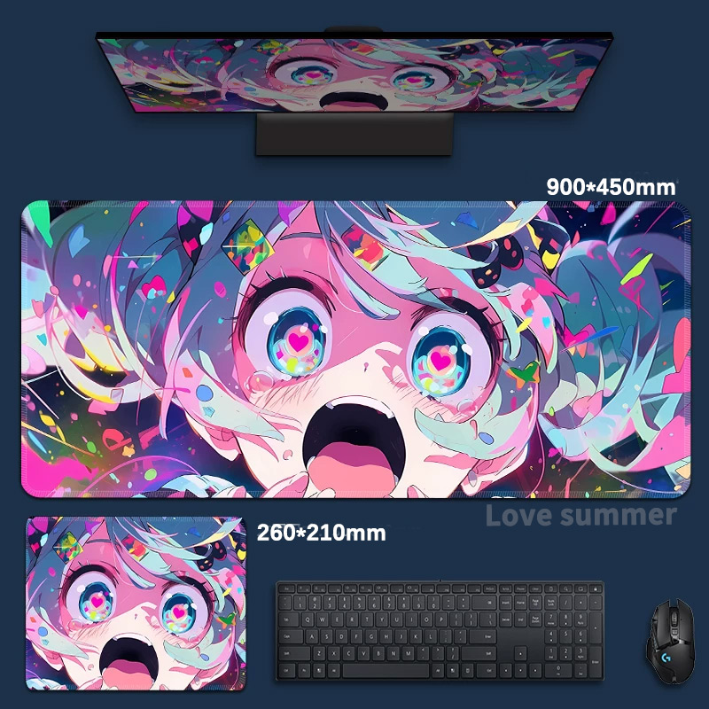 애니메이션 미쿠 대형 게이밍 마우스 패드 PU 가죽 확 - Pc Gaming Hatsune Miku 리뷰 및 가격