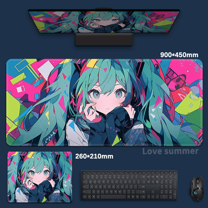 애니메이션 미쿠 대형 게이밍 마우스 패드 PU 가죽 확 - Pc Gaming Hatsune Miku 리뷰 및 가격