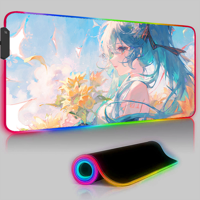 카와이 핑크 HD 마우스 패드 RGB PC 애니메이션  - Pc Gaming Hatsune Miku 리뷰 및 가격