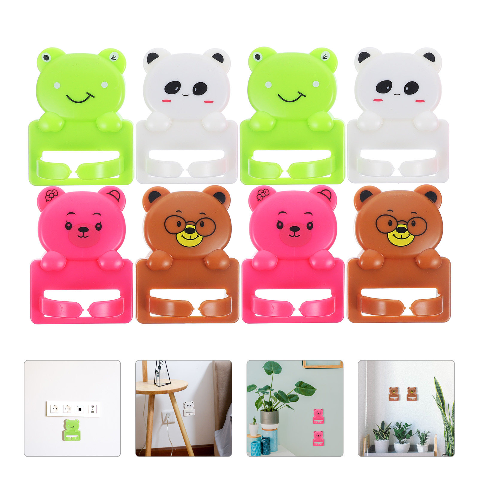 8개 만화 캐릭터 흡착식 후크 코드 정리기 케이블 클립 - Desk Cable Organizer 리뷰 및 가격