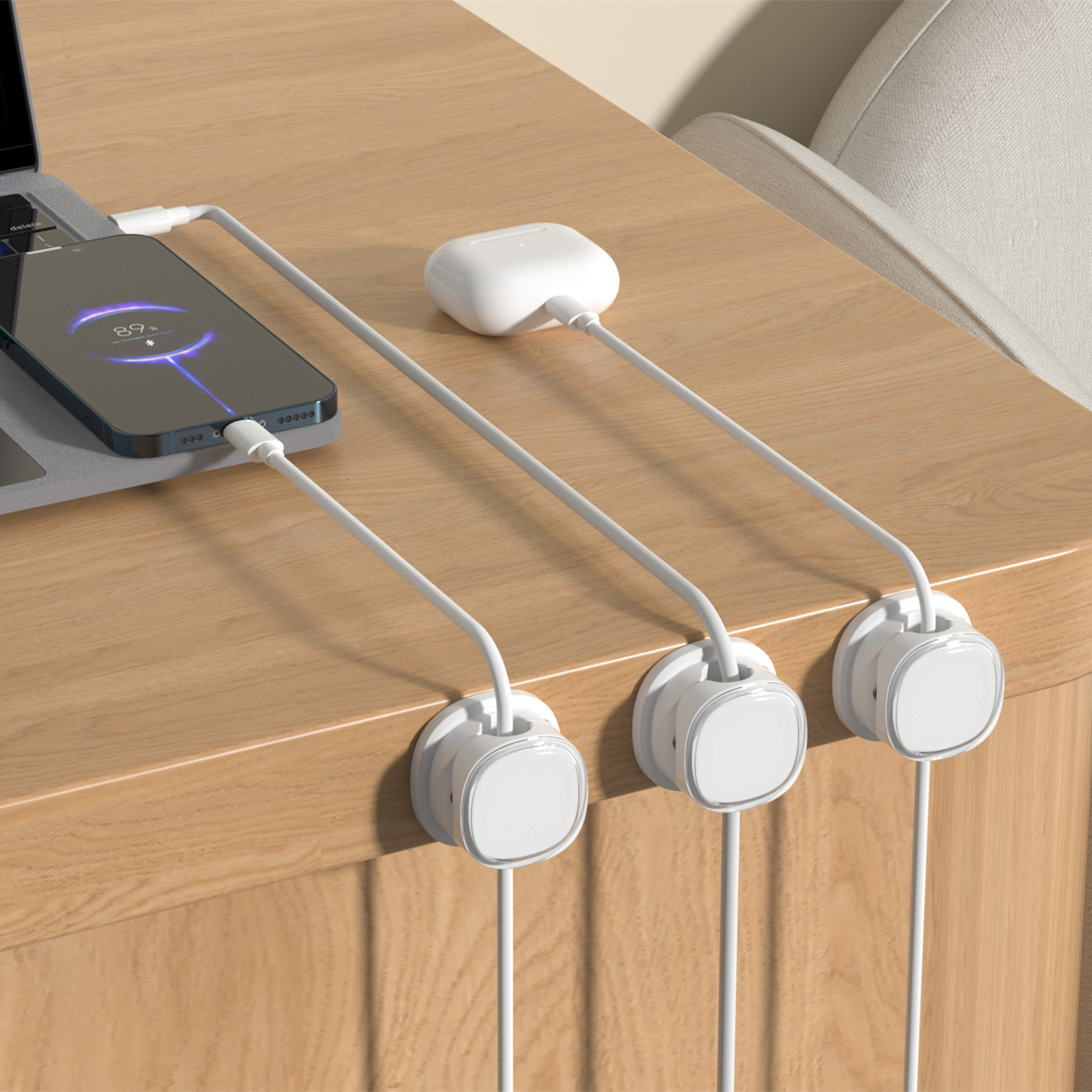 3/6/8/12PCS 마그네틱 케이블 클립, 조정 가능 - Desk Cable Organizer 리뷰 및 가격