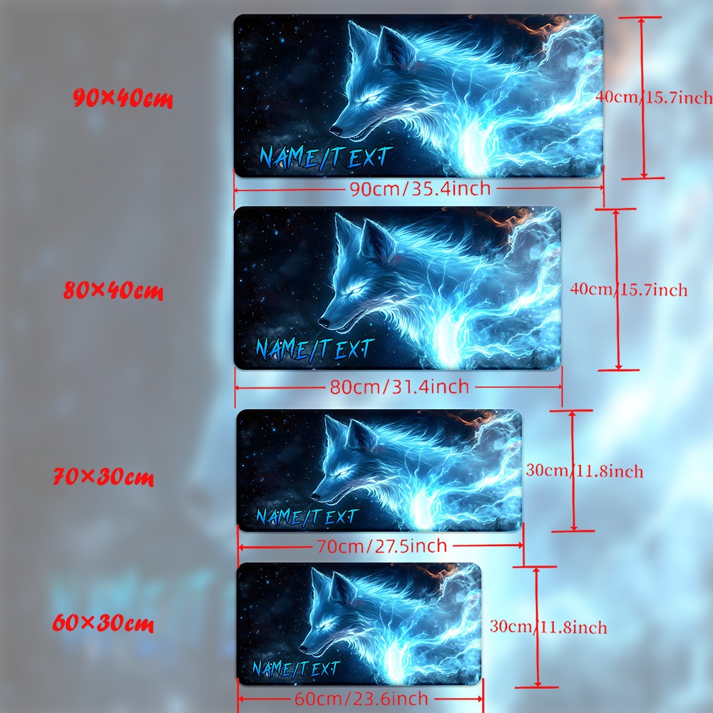 맞춤형 이름 매직 울프 HD 인쇄 XXL 마우스 매트, - Pc Gaming Names 리뷰 및 가격