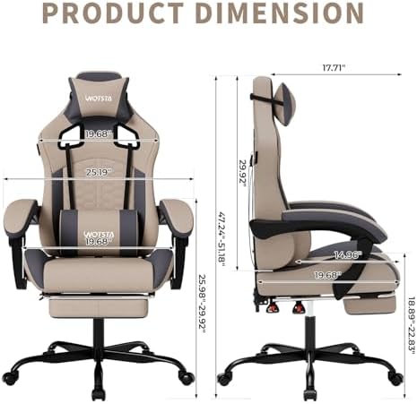 마사지 기능이 있는 게이밍 의자, 발 받침대가 있는 인 - Gaming Chair 리뷰 및 가격
