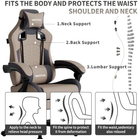 마사지 기능이 있는 게이밍 의자, 발 받침대가 있는 인 - Gaming Chair 리뷰 및 가격