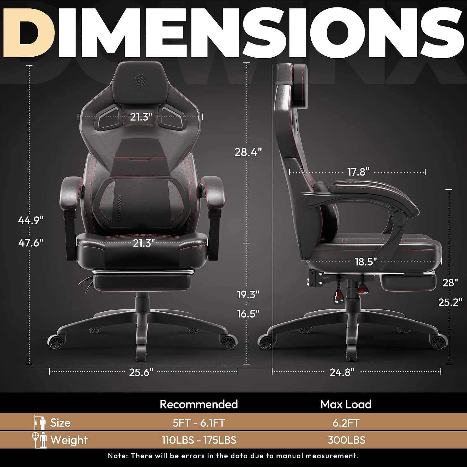 발 받침대가 있는 크고 키 큰 게이밍 의자, 가죽, 블 - Gaming Chair 리뷰 및 가격