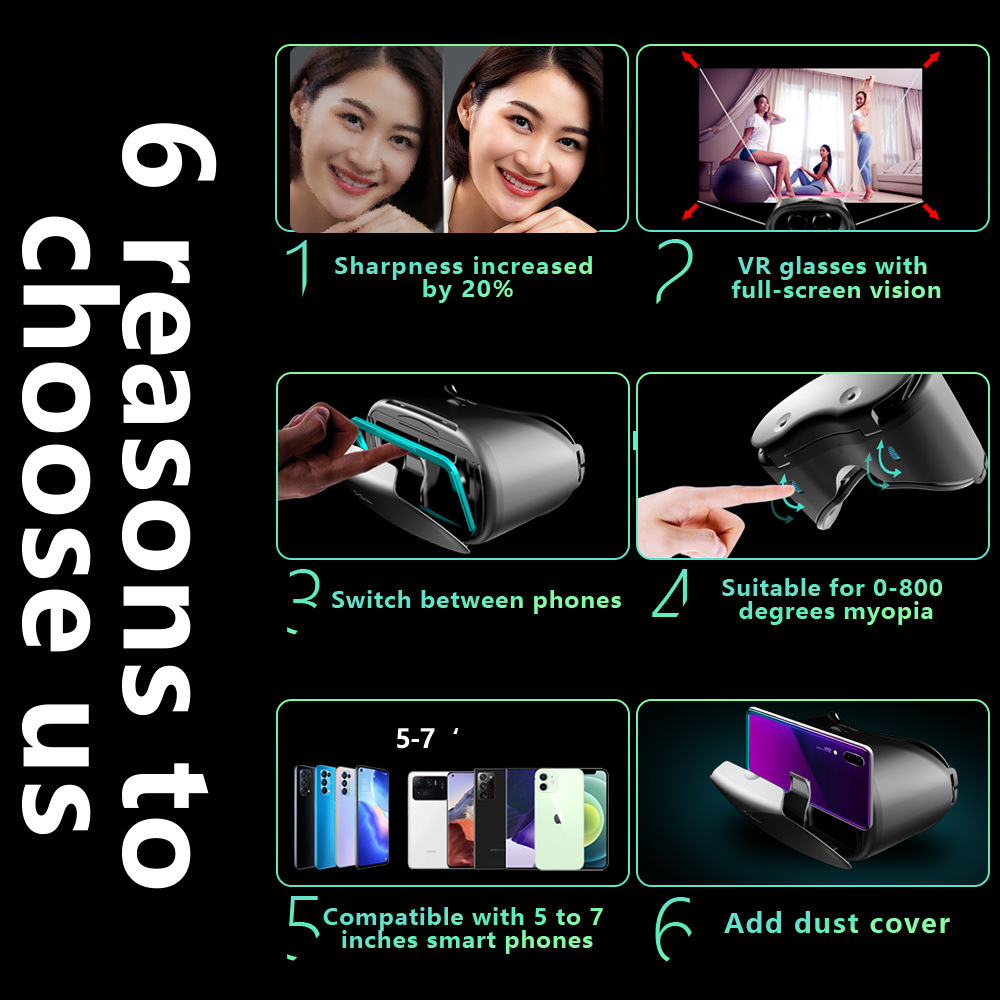 VRGPro X7 3D 헬멧 VR 안경, 가상 현실 안 - Pc Gaming Vr Headset 리뷰 및 가격