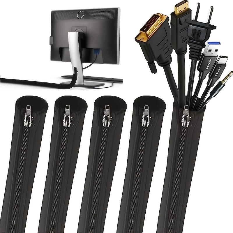 1/2/4 PCS 유연한 케이블 관리 슬리브 코드 정리 - Desk Cable Organizer 리뷰 및 가격