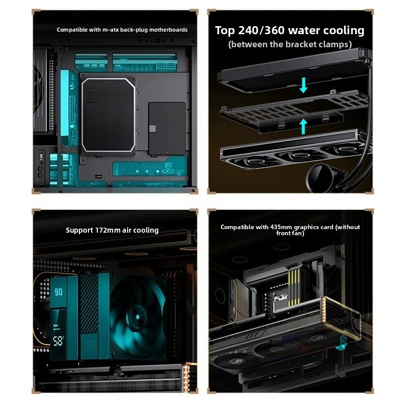 MATX 360 수냉식 호환 글래스 사이드 스루 케이스 - Pc Gaming Jonsbo 리뷰 및 가격