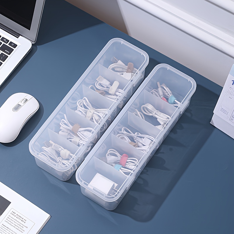 2Pcs 대형 케이블 관리 상자(뚜껑 포함) 5개 칸막 - Desk Cable Organizer 리뷰 및 가격
