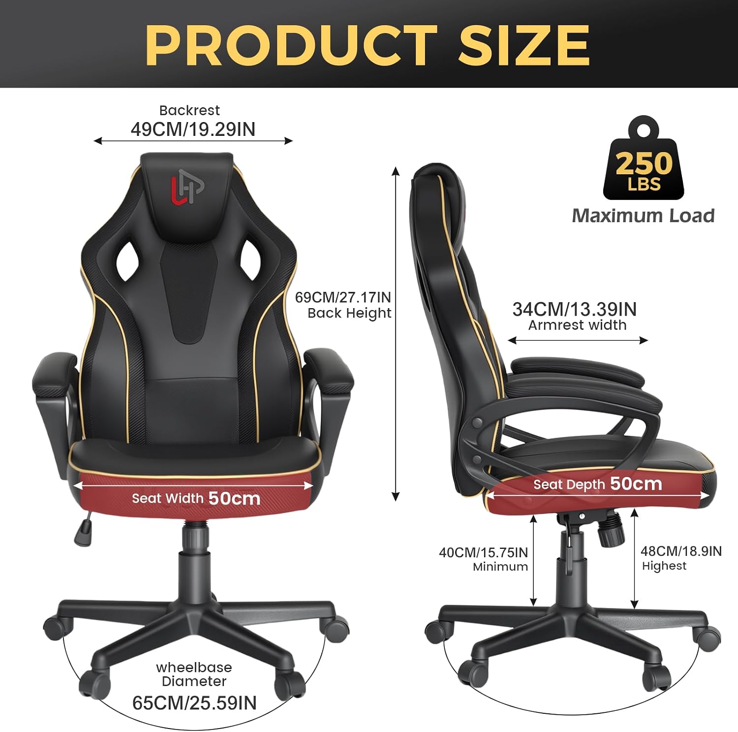 링크형 팔걸이가 있는 인체공학적 게이밍 의자, PU 가 - Gaming Chair 리뷰 및 가격
