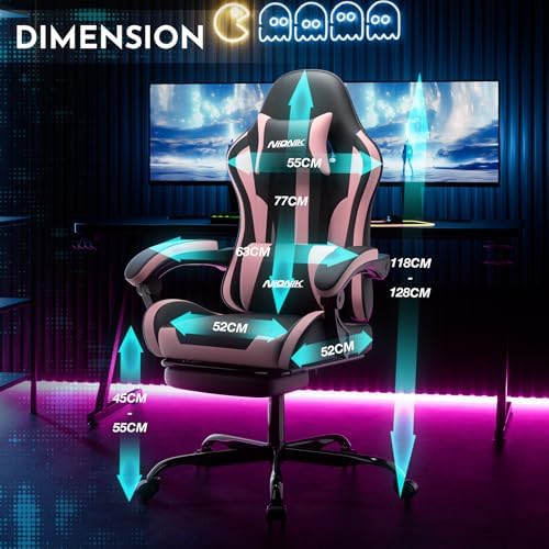 게이밍 의자, 발 받침대와 요추 지지대가 있는 인체공학 - Gaming Chair 리뷰 및 가격