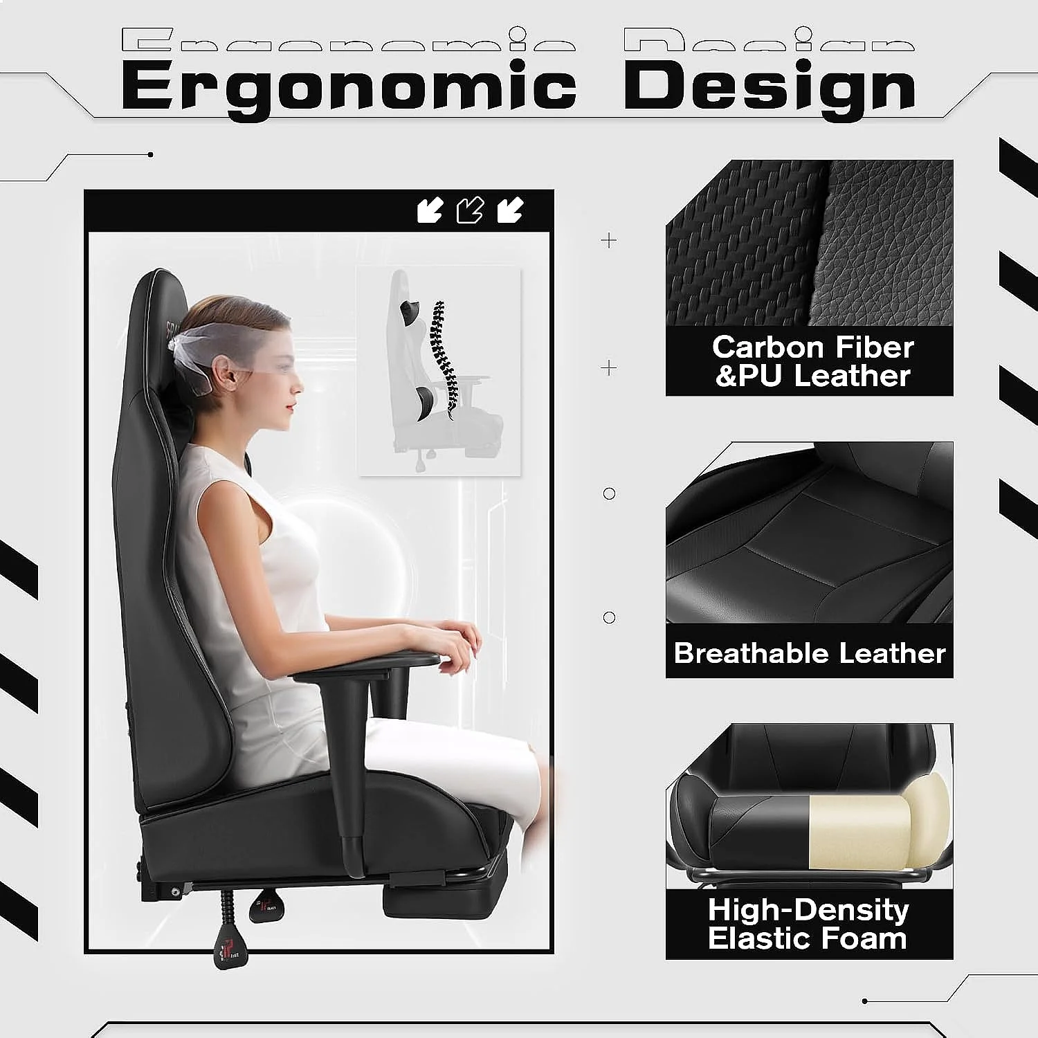 발 받침대가 있는 Homall 게이밍 의자 마사지 요추 - Gaming Chair 리뷰 및 가격