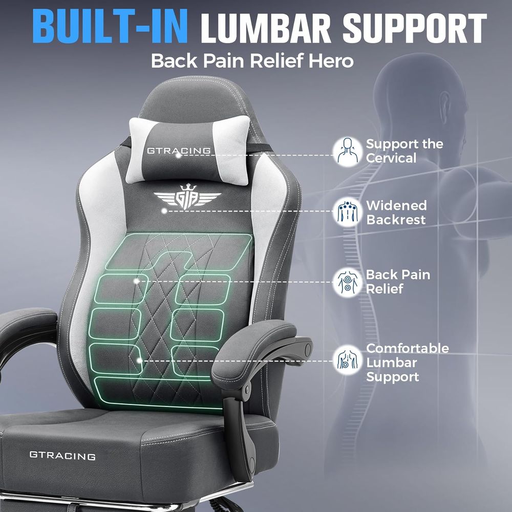 인체공학적 하이백 게이밍 의자 (통기성 원단, 요추 지 - Gaming Chair 리뷰 및 가격