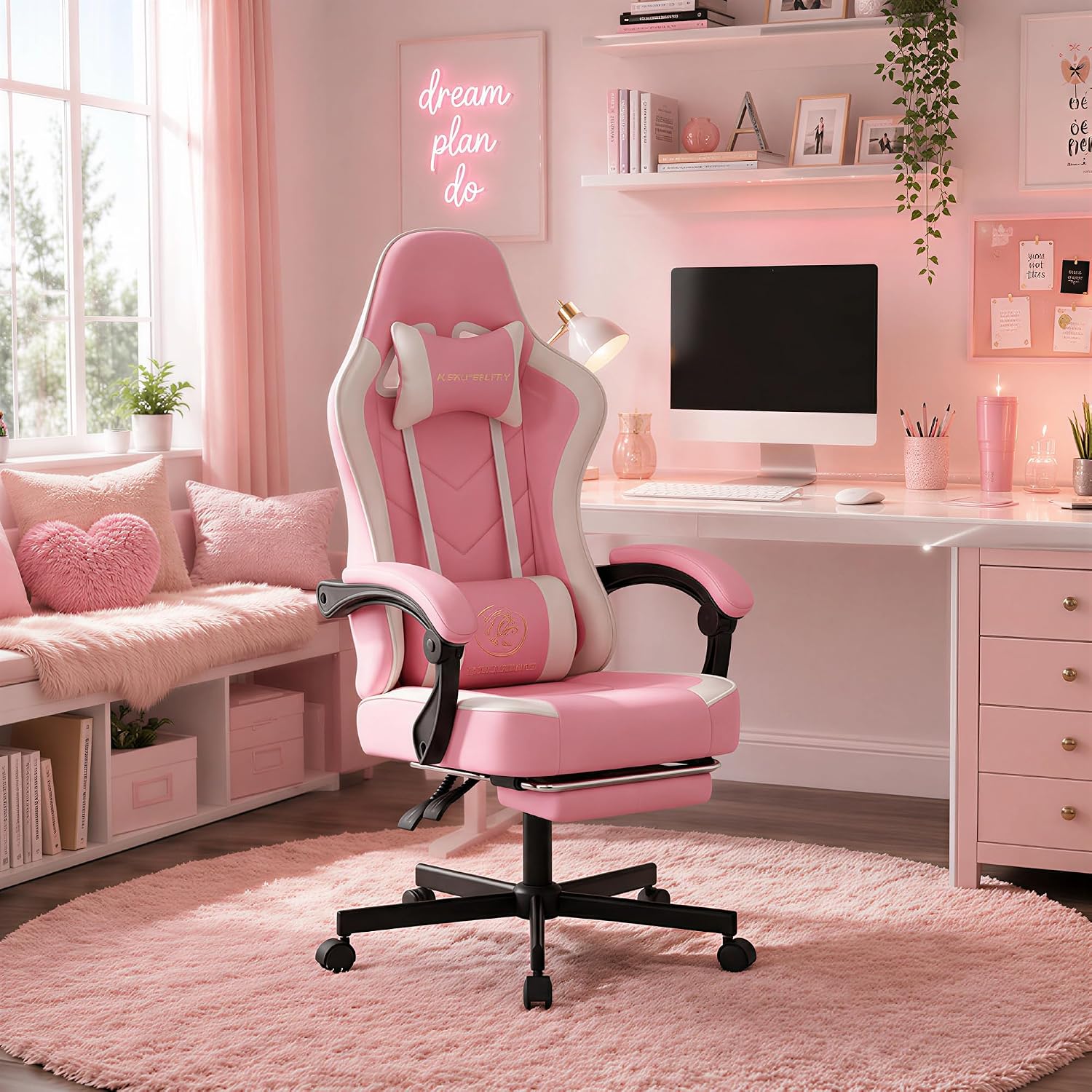 인체공학적 하이백 게이밍 의자 (발받침대, 요추 지지대 - Gaming Chair 리뷰 및 가격