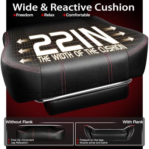 발 받침대가 있는 크고 키가 큰 게이밍 의자(400lb - Gaming Chair 리뷰 및 가격
