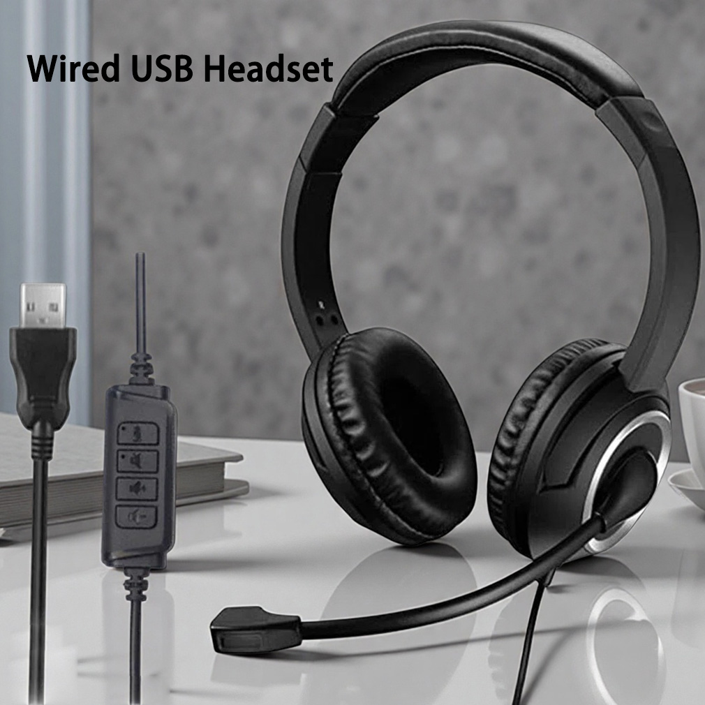 마이크가 있는 유선 USB 헤드셋, 음소거 기능이 있는 - Pc Gaming Center 리뷰 및 가격