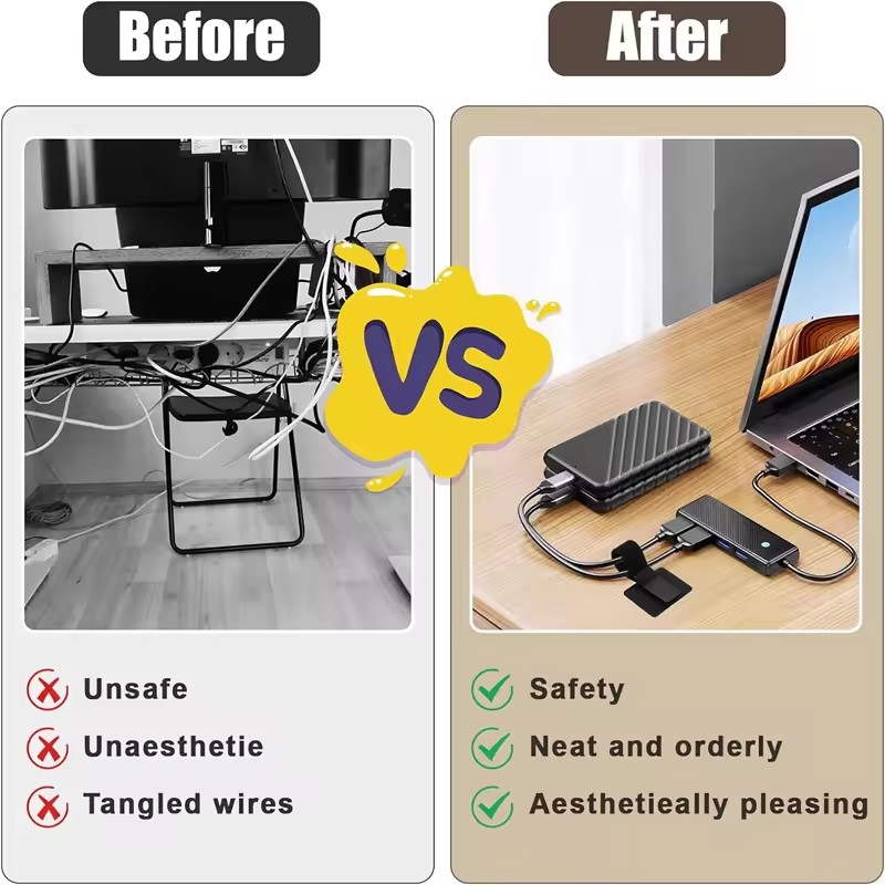 책상 아래 접착식 케이블 타이 와이어 홀더 코드 정리기 - Desk Cable Organizer 리뷰 및 가격