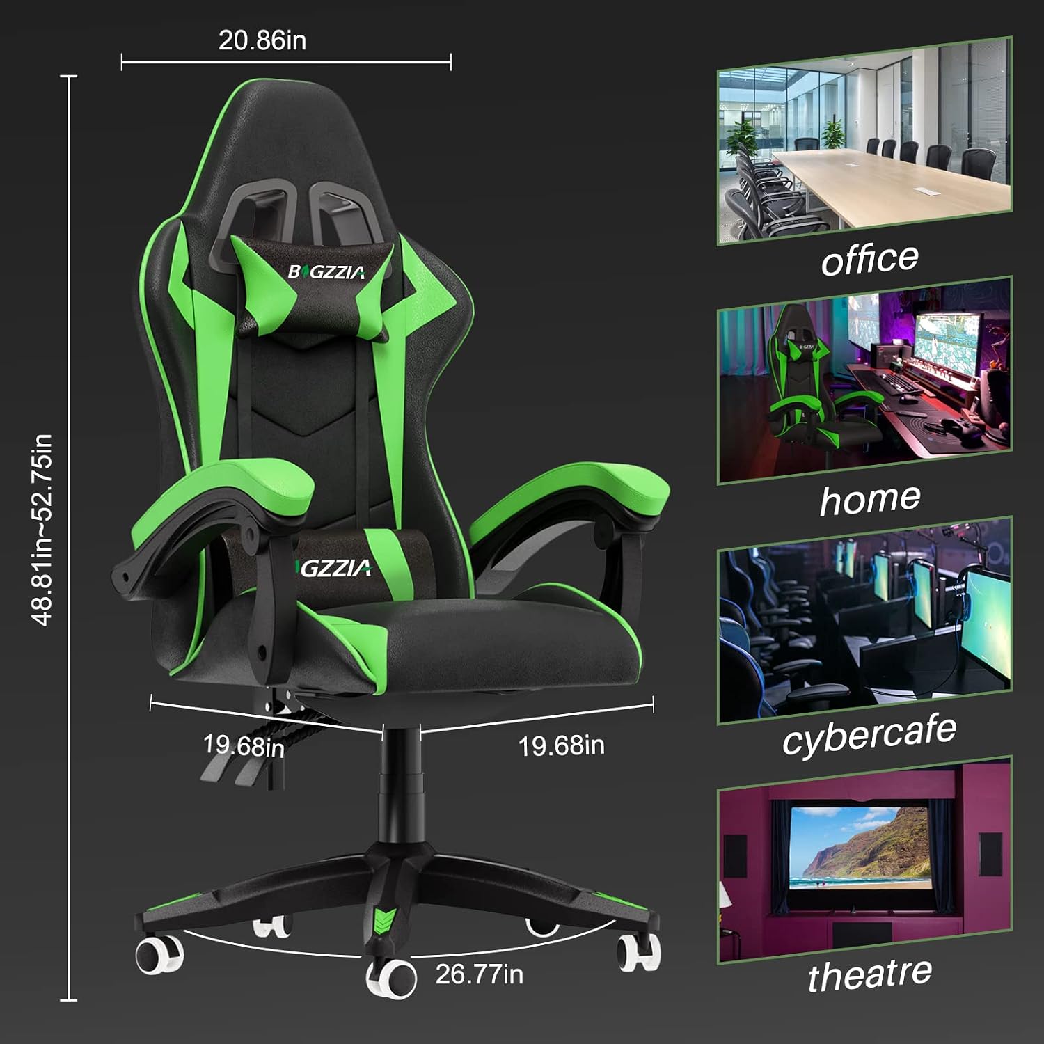 인체공학적 게이밍 의자 PU 가죽 하이백 리클라이닝 사 - Gaming Chair 리뷰 및 가격