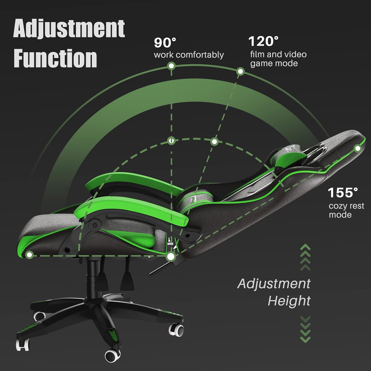 인체공학적 게이밍 의자 PU 가죽 하이백 리클라이닝 사 - Gaming Chair 리뷰 및 가격