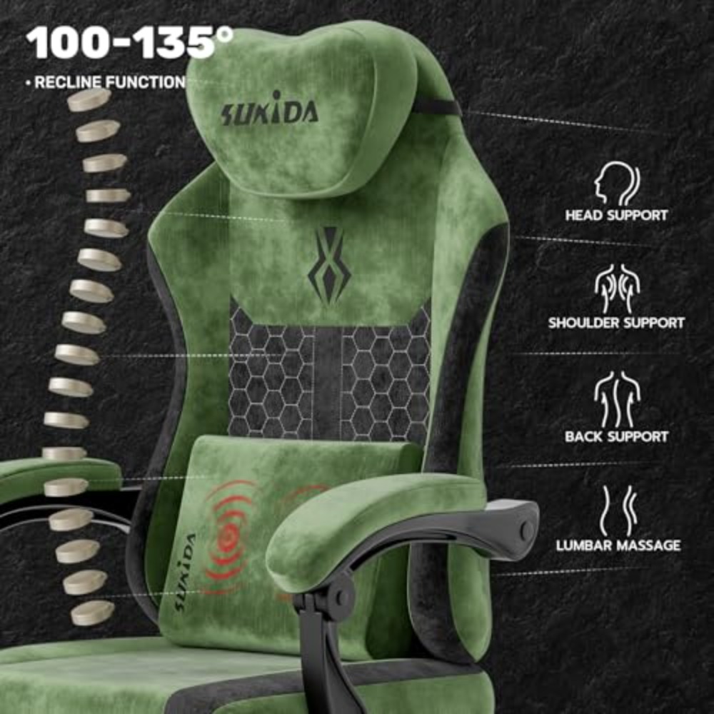 패브릭 비디오 게임 의자, 인체공학적 하이백 컴퓨터 게 - Gaming Chair 리뷰 및 가격
