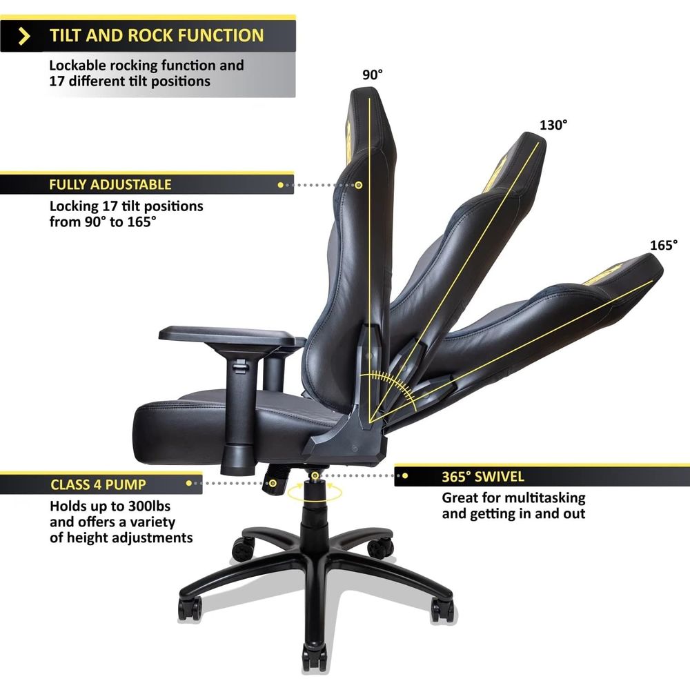빅앤톨 사이즈를 위한 인체공학적 리클라이닝 게이밍 의자 - Gaming Chair 리뷰 및 가격