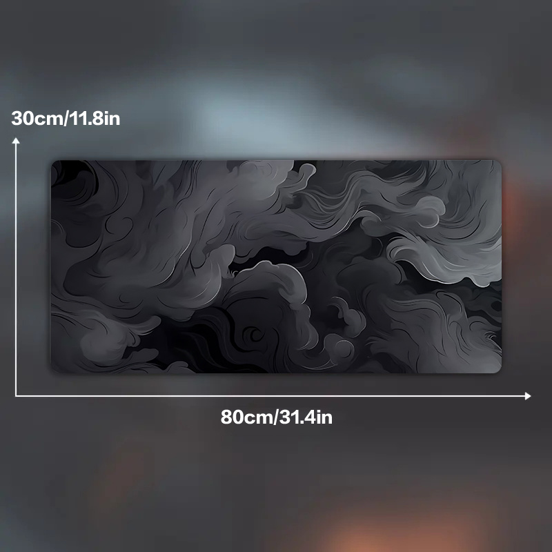 추상적인 어두운 연기 구름 확장형 데스크 매트 대형 게 - Pc Gaming Cloud 리뷰 및 가격