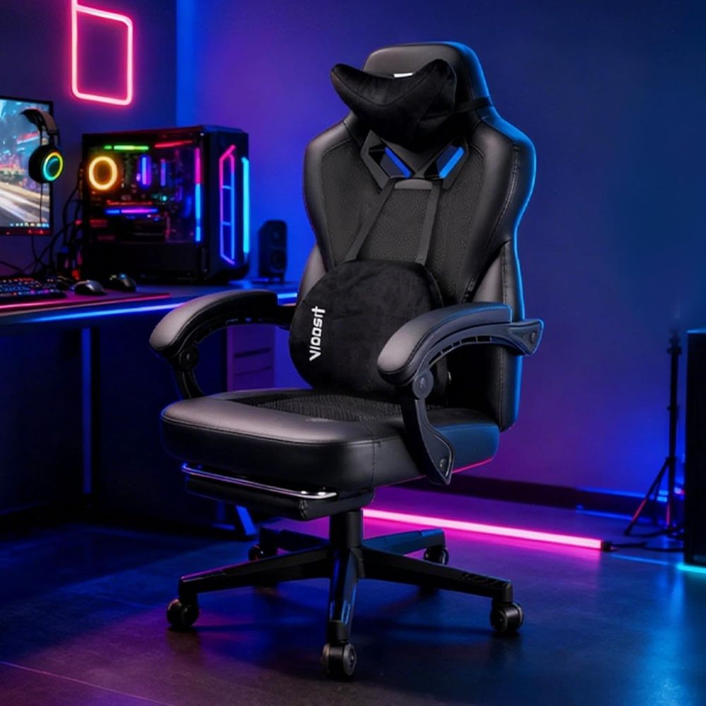 무거운 체형의 성인을 위한 발 받침대와 요추 지지대가  - Gaming Chair 리뷰 및 가격