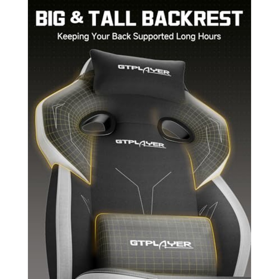 크고 키가 큰 게이밍 의자, 발 받침대가 있는 넓은 좌 - Gaming Chair 리뷰 및 가격
