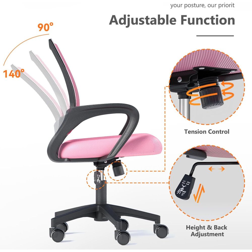 핑크색 인체공학적 메쉬 사무용 의자 2개 세트 - 요추 - Gaming Chair 리뷰 및 가격
